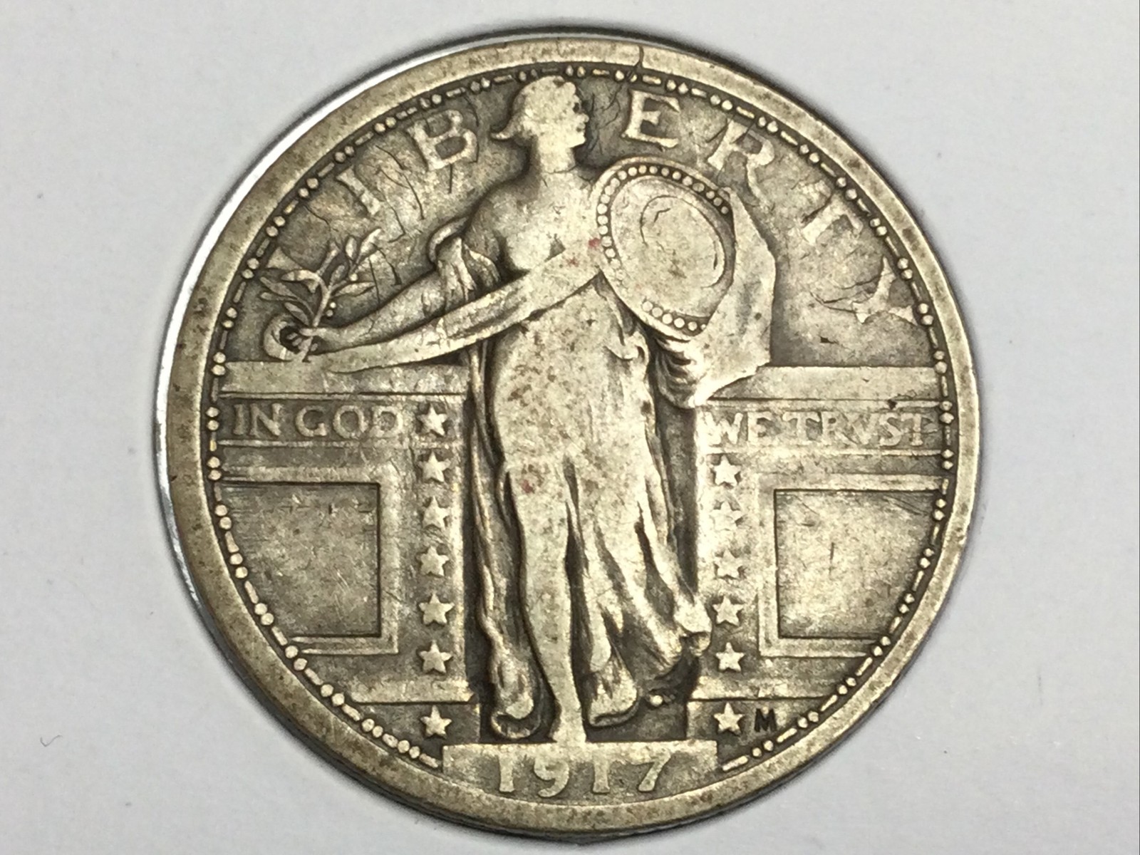1917 type 1 Standing Liberty Quarter in fine/very fine