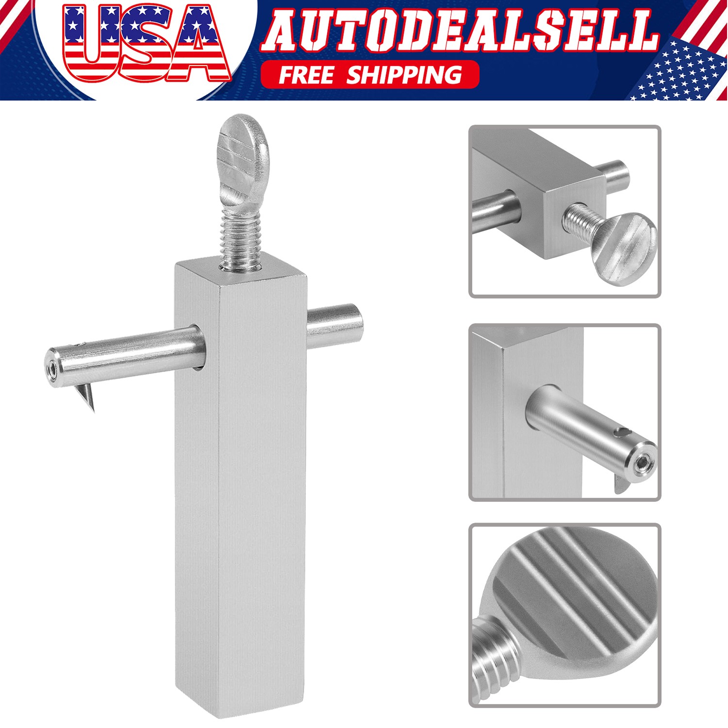 Knife Maker's Center Scribe with Adjustable Carbide Tip Stainless Steel Silver