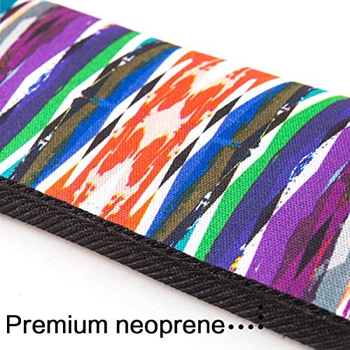 3 Pack Reading Glasses Pouch - Soft Large Blue, Blue Stripe, Rainbow
