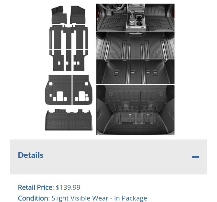 Fuel 8 Seats Floor Mat Compatible with 2022-2026 Kia Carnival Cargo Mat Non