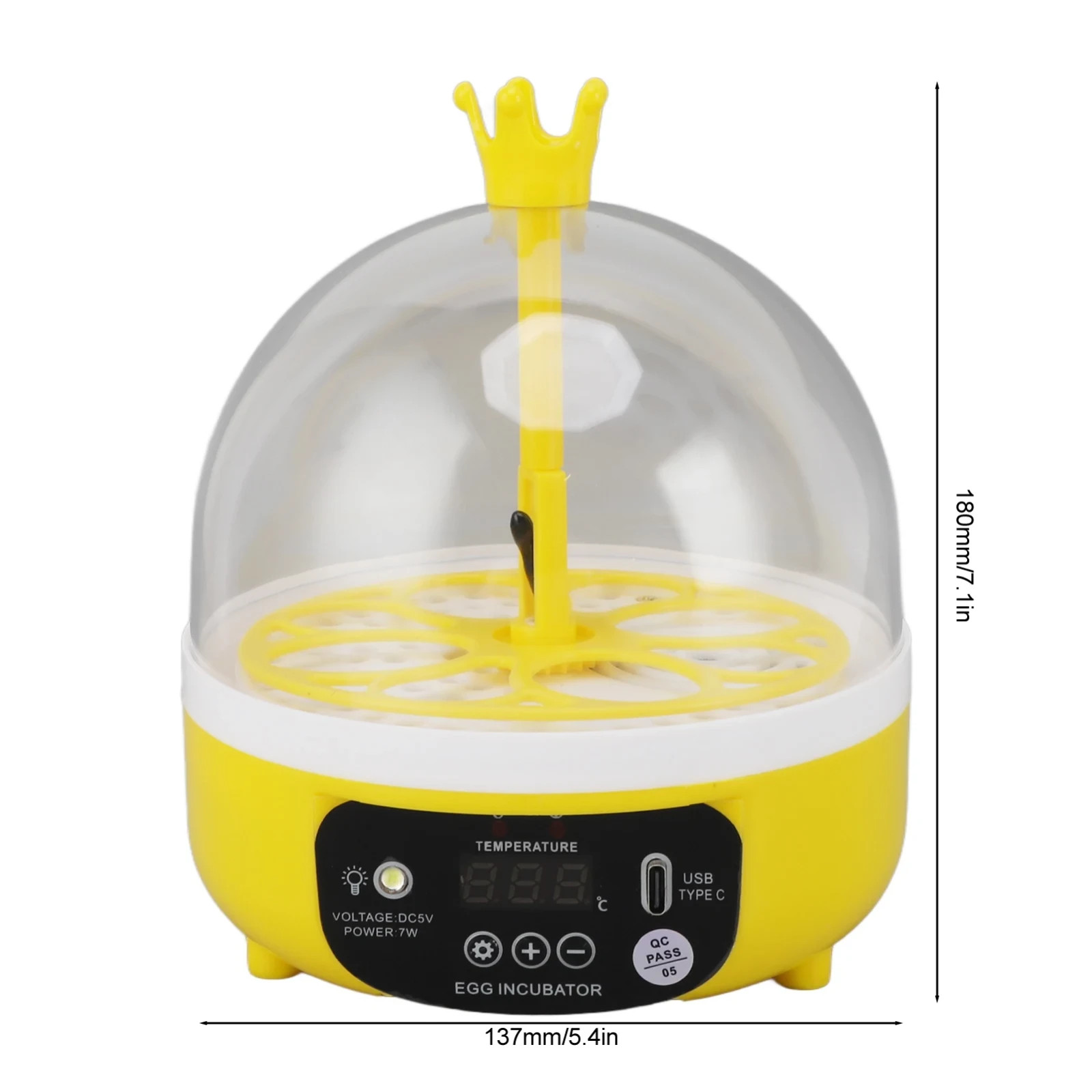INCUBATOR INCUBATOR 4 EGGS CHICKEN CHICKS ANIMALS AUTOMATIC ADJUSTABLE