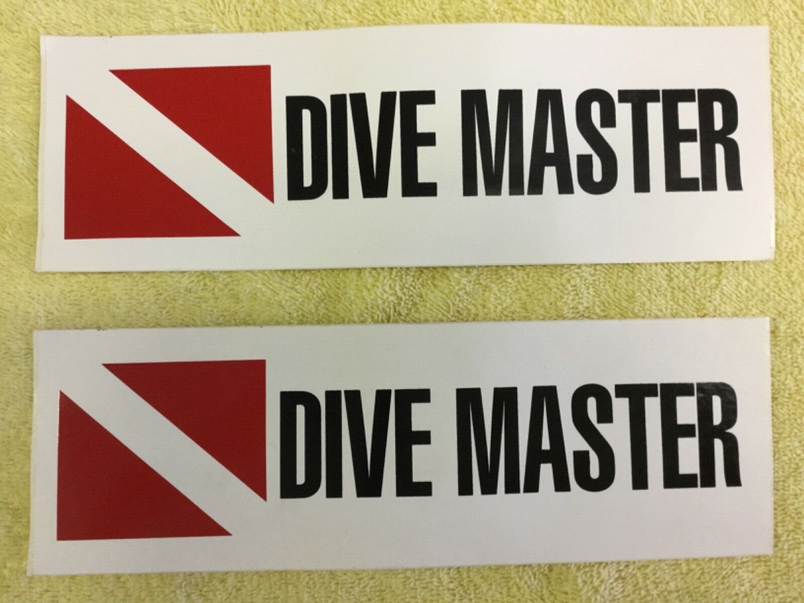DIVEMASTER Stickers - U will receive 4 Total - 9 3/4 X 3"