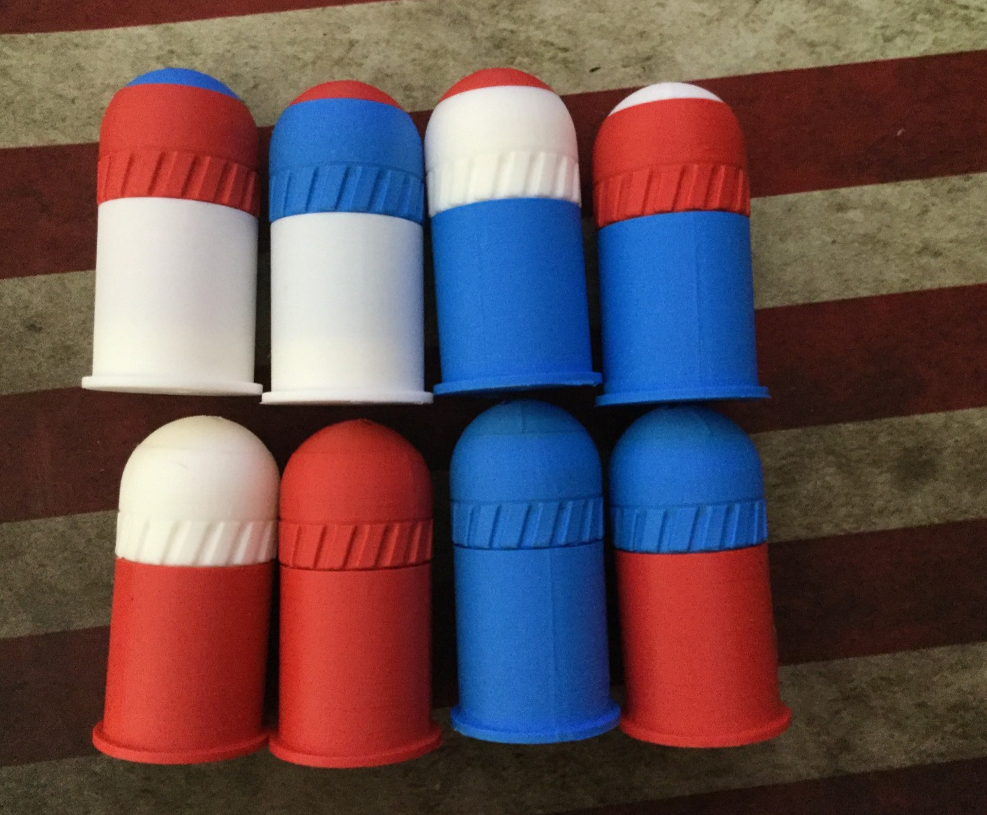 37mm Projectile Payload 3D printed flare signal 10pk RWB / Black / gray