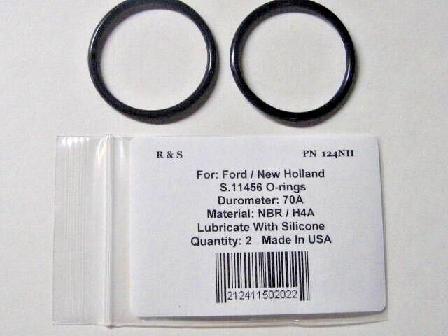 2 Compatible Ford New Holland O-Rings /  Part S.11456  / R&S 124NH / NBR H4A