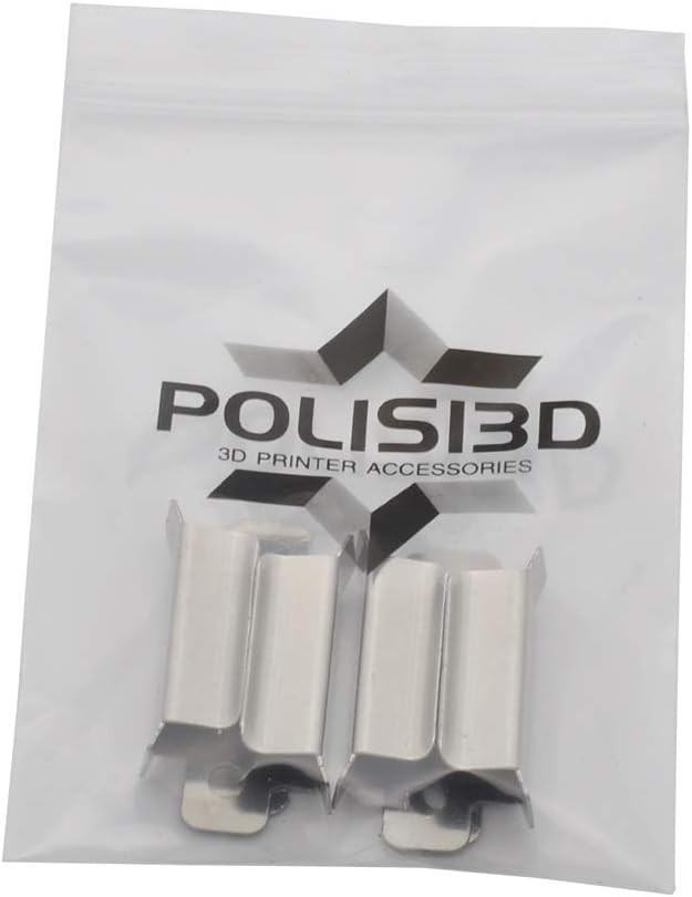 Lightweight Stainless Steel Clips for 3D Printer Heated Beds - 7mm Compatibility