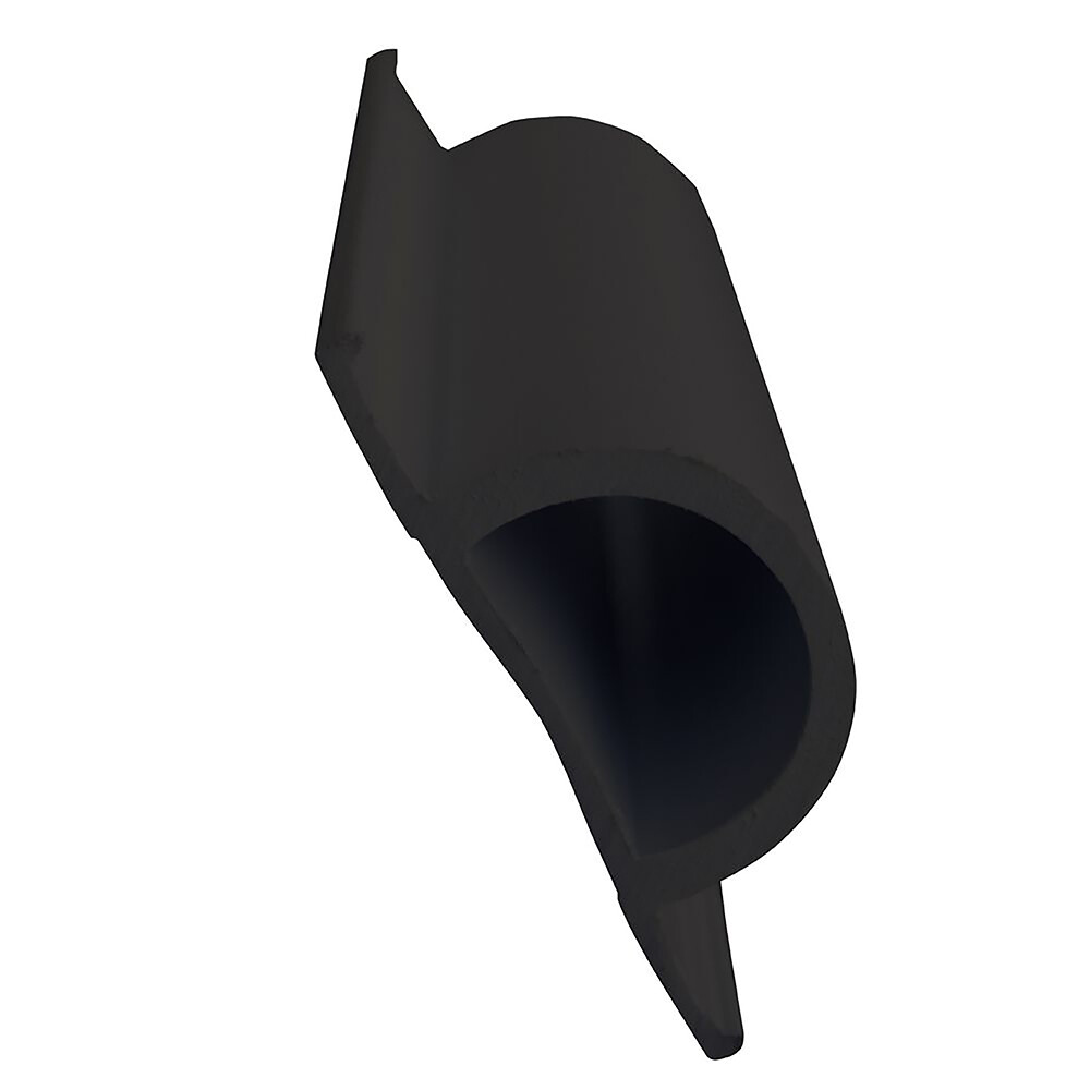 Dock Edge Standard D PVC Dock Bumper Profile 16ft Roll Black 1193-F Marine