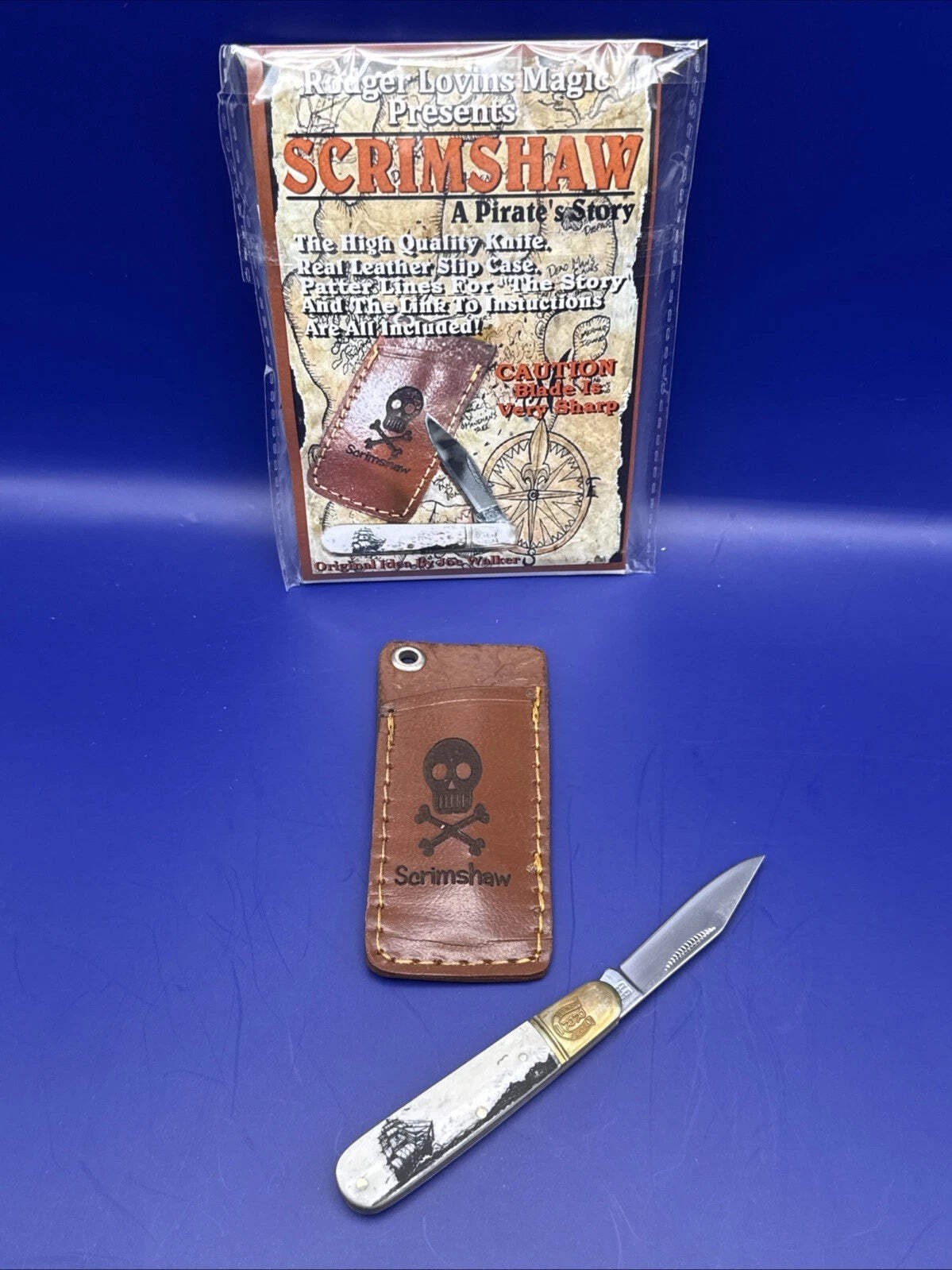Scrimshaw Knife by Rodger Lovins - Limited Edition-Color Changing Knife