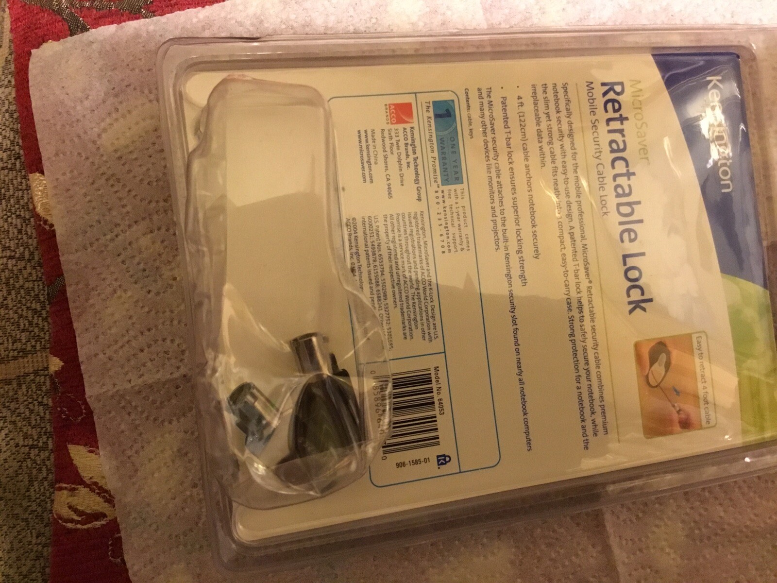 Kensington MicroSaver Retractable Lock SEALED