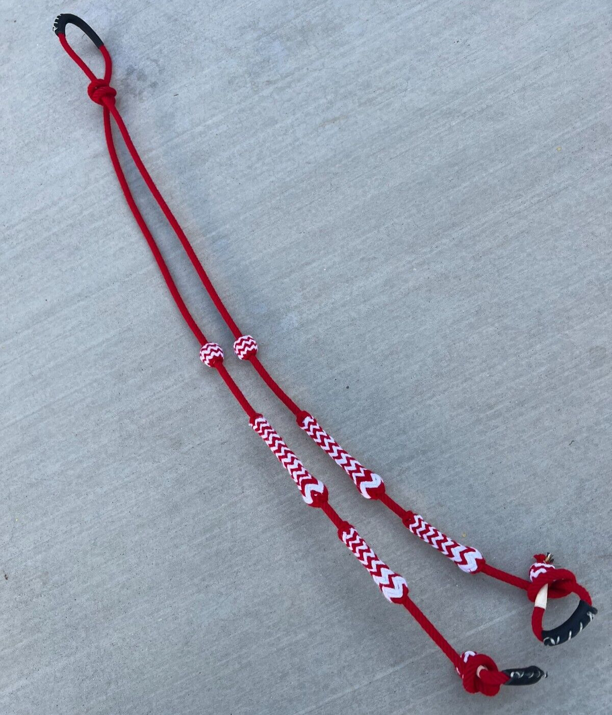 Charro Saddle Red Cotton Horse Reins, Riendas Charras Para Caballo, Horse Tack
