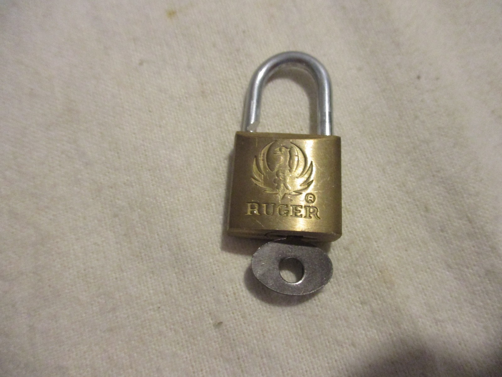 Ruger Embossed Brass Lock w/Key