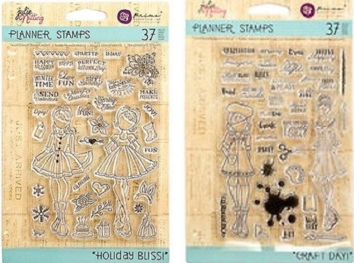 Julie Nutting Clear Planner Stamps, Craft Day Set & Holiday Bliss Set