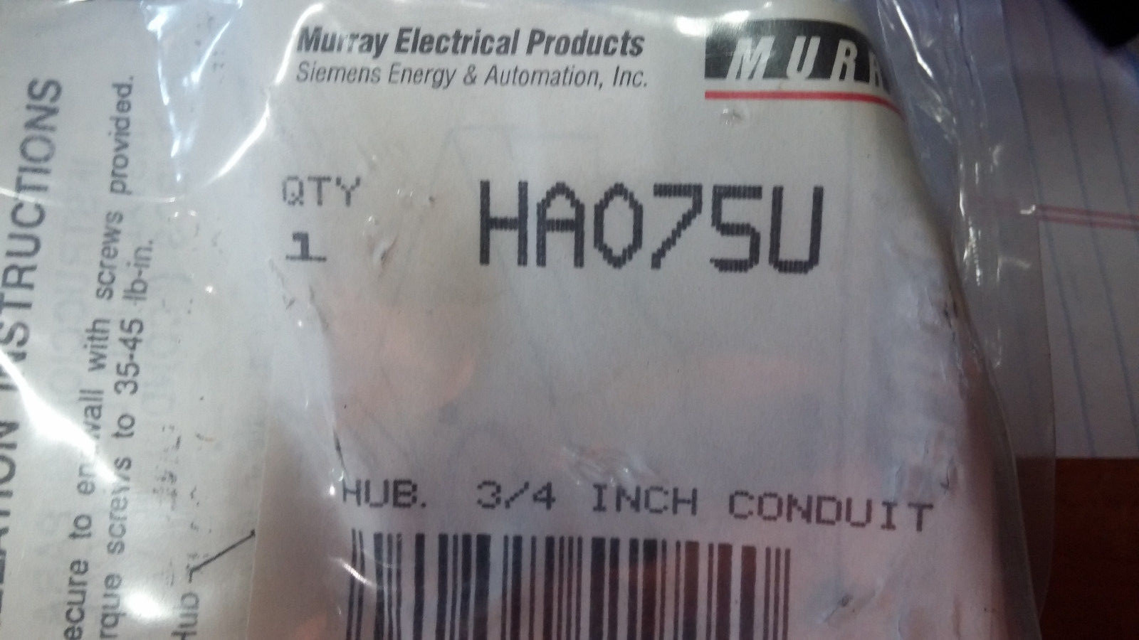 MURRAY HA075U NEW IN PACK 3/4" THREADED HUB SEE PICS #E4