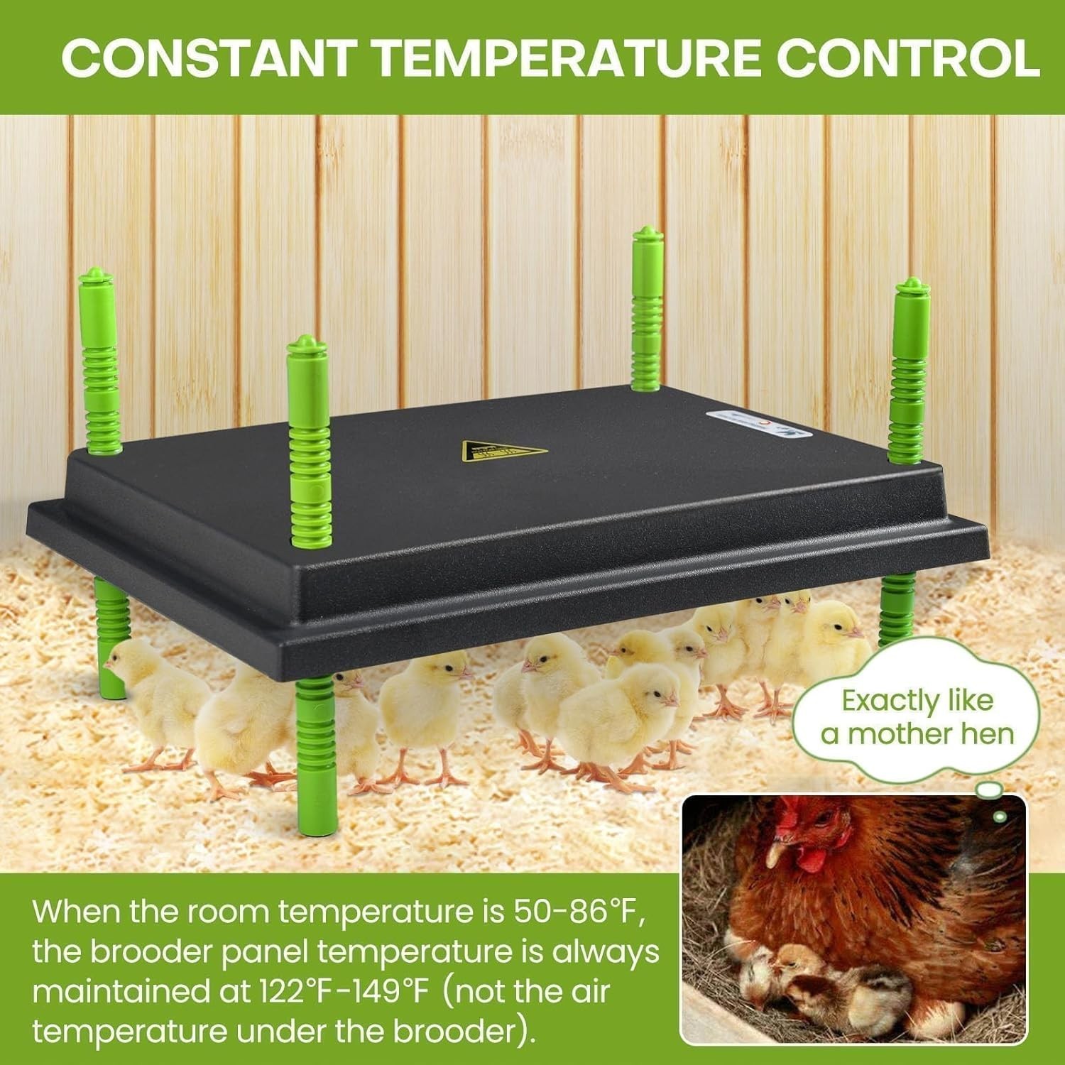 Chick Brooder Heater Plate, 12"x16" Warmer Brooder Plate for Chicks with Adju...