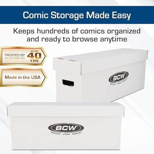 BCW Long Comic Storage Box 2 Pack for Current & Silver Age Comics