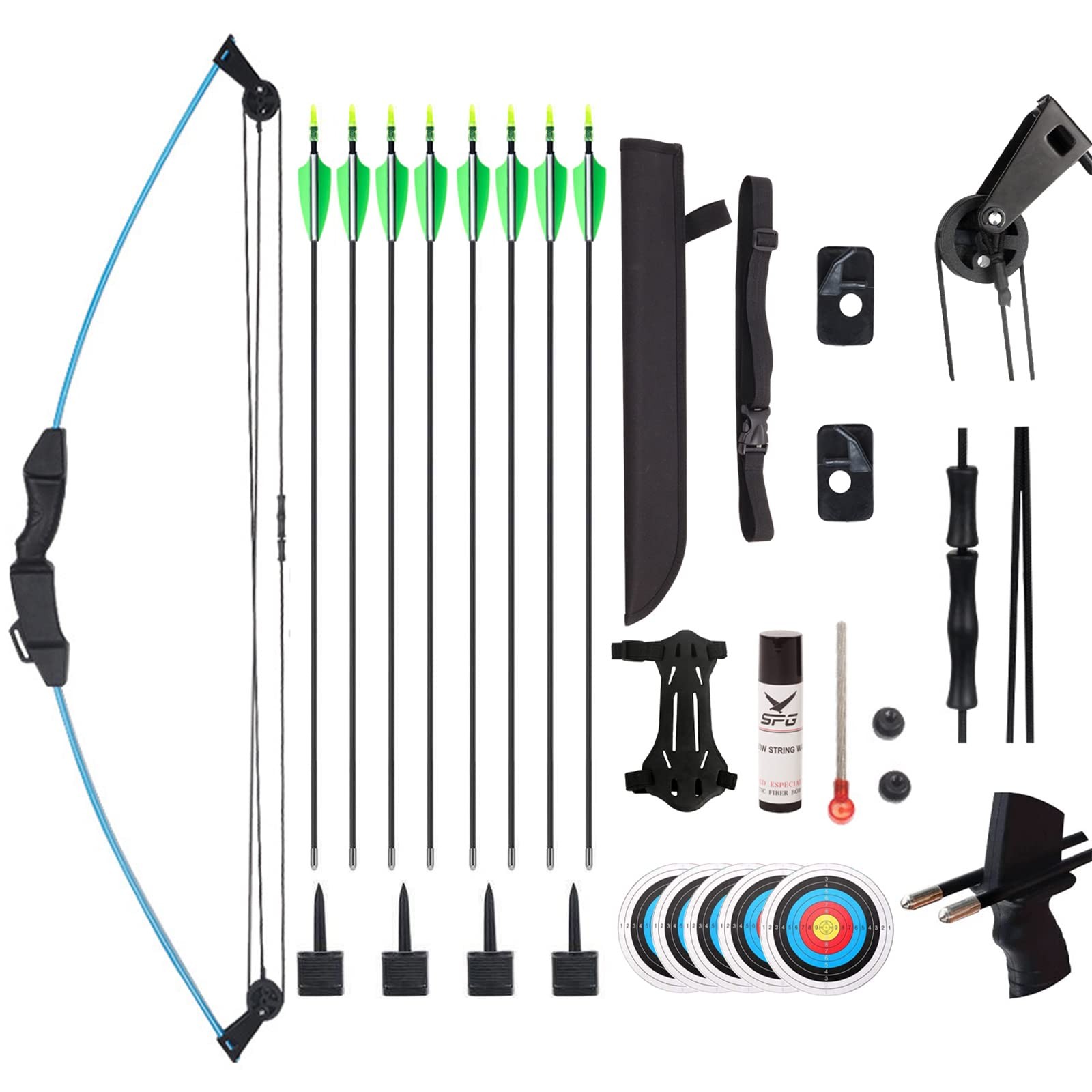 Sopoger Compound Bow And Arrow Set For Beginner Archery Set 15-18 Lb Draw