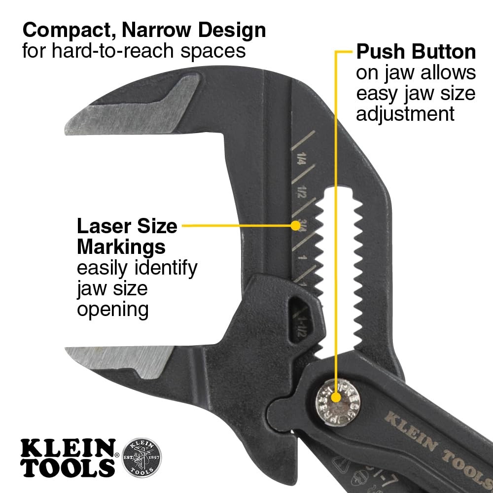 KLEIN TOOLS pliers wrench set 7 10 inch
