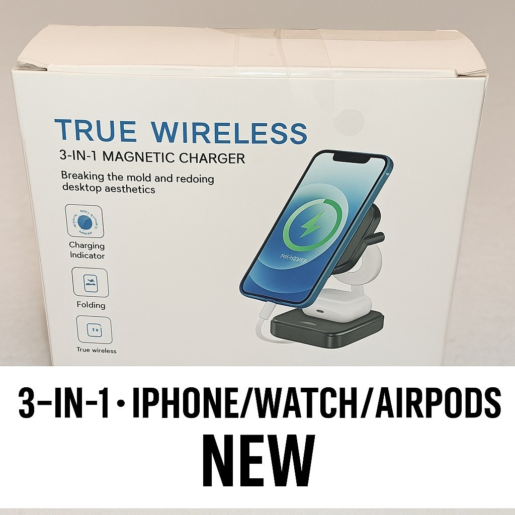 3-in-1 Wireless Charging Station Dock for iPhone Apple Watch AirPods Qi New
