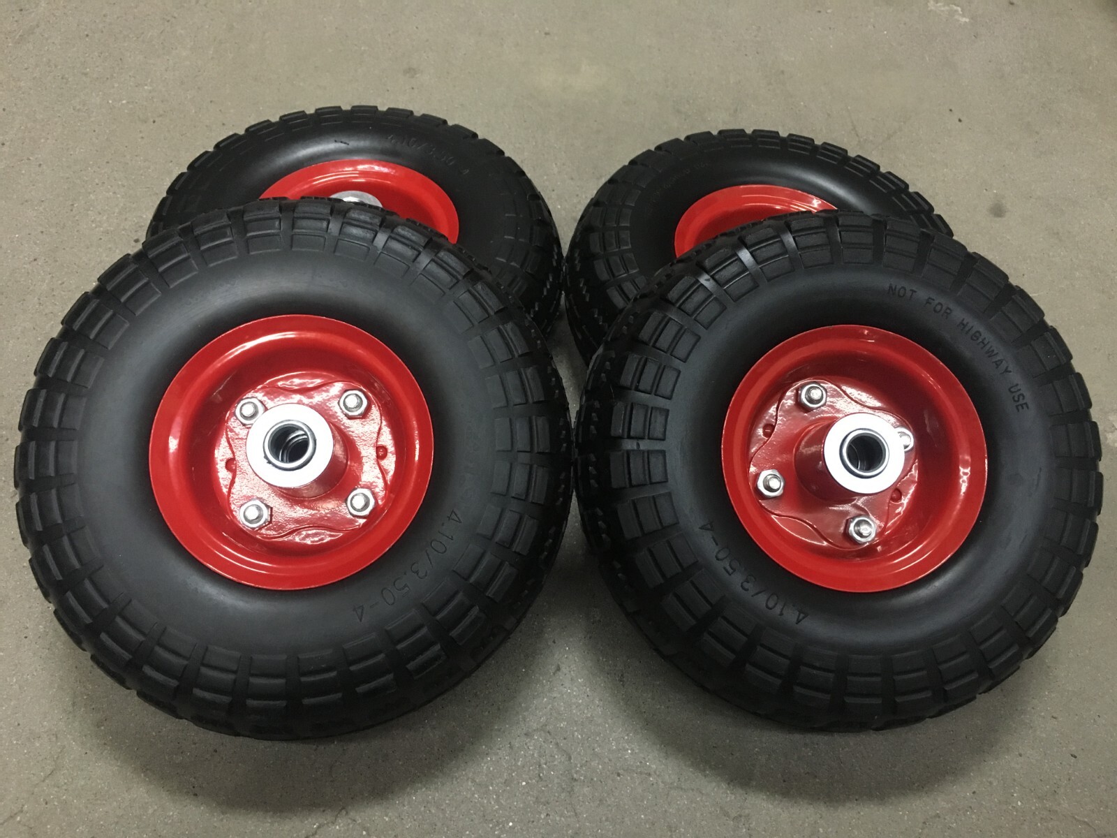 Wheel Kit for Honda Generator EU3000is - SOLID NEVER FLAT TIRES - All Terrain!!