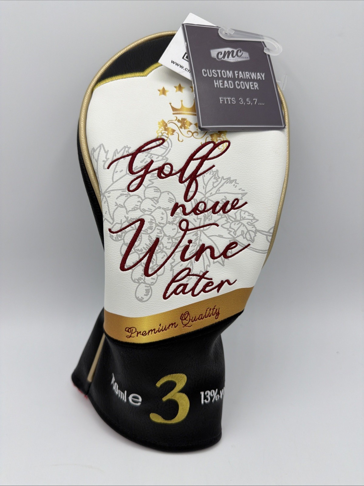 NEW Ladies Golf CMC Design Custom Fairway Head Cover Fits 3,5,7…New Free Ship