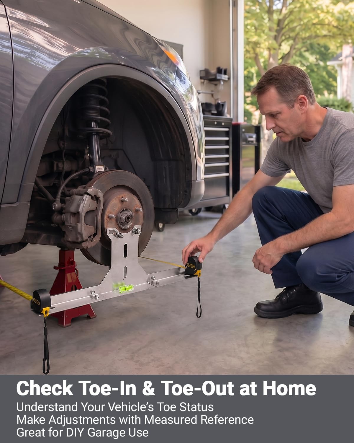 Toplamper Wheel Alignment Tool for DIY Toe Adjustment, Stainless Steel Toe...