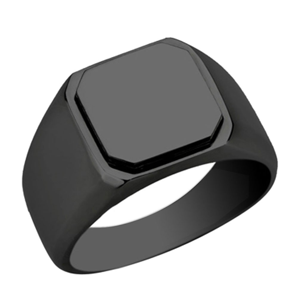 Phoenix Stainless Steel Signet Ring Engraved