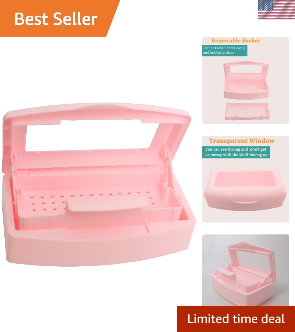 Compact Plastic Sterilization Tray for Tweezers & Nail Tools - Ideal for Salons