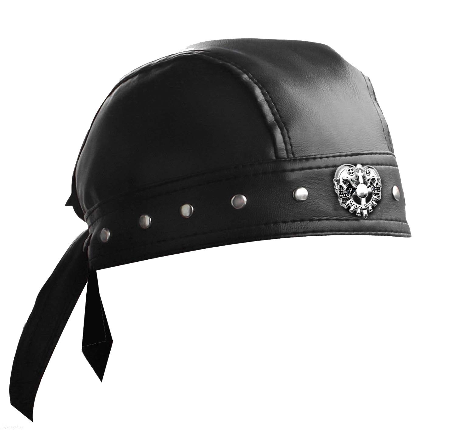 ASDICOXB Cycling Bandana Doo Rags Adjustable Skull Cap One Size, Black