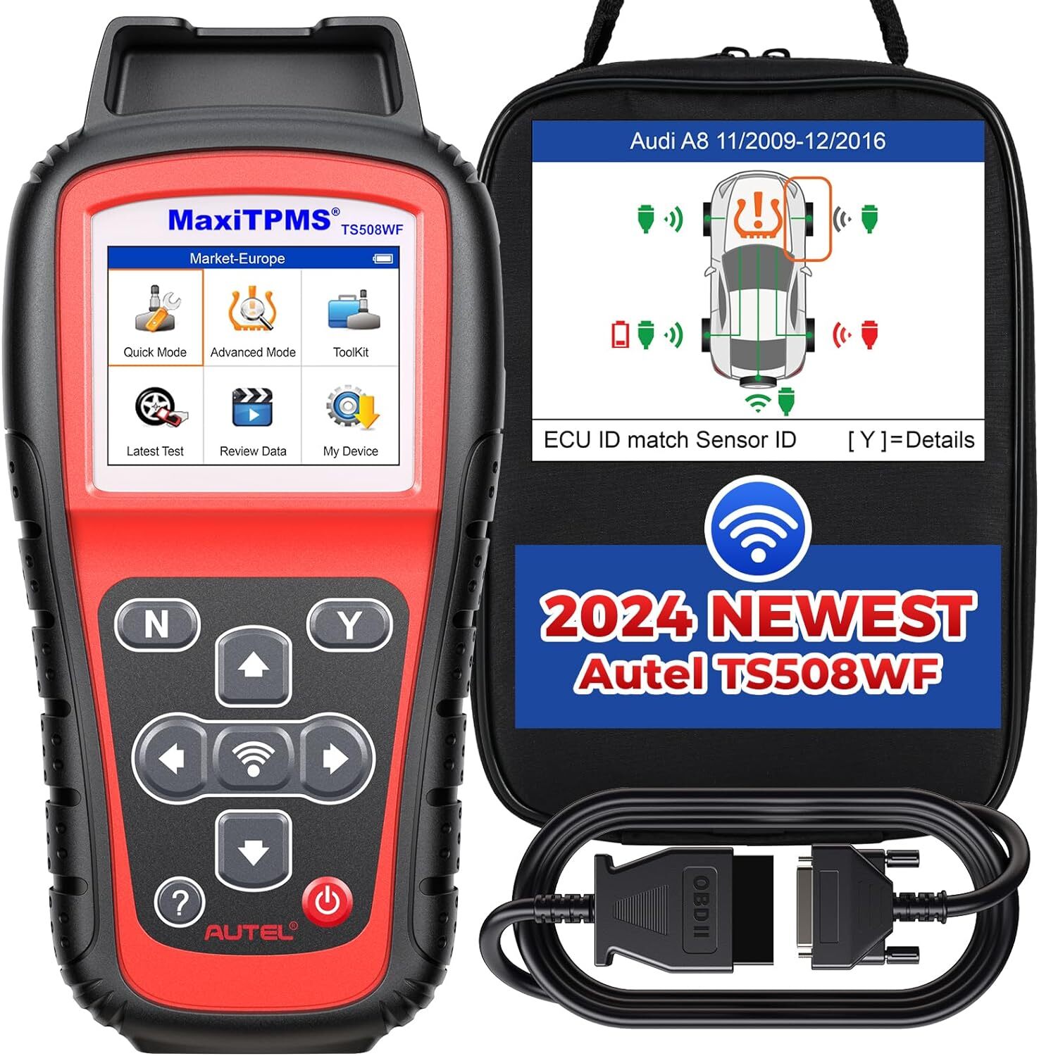 Autel MaxiTPMS TS508WF TPMS Programming Tool TPMS Reset Relearn Sensor Read DTCs