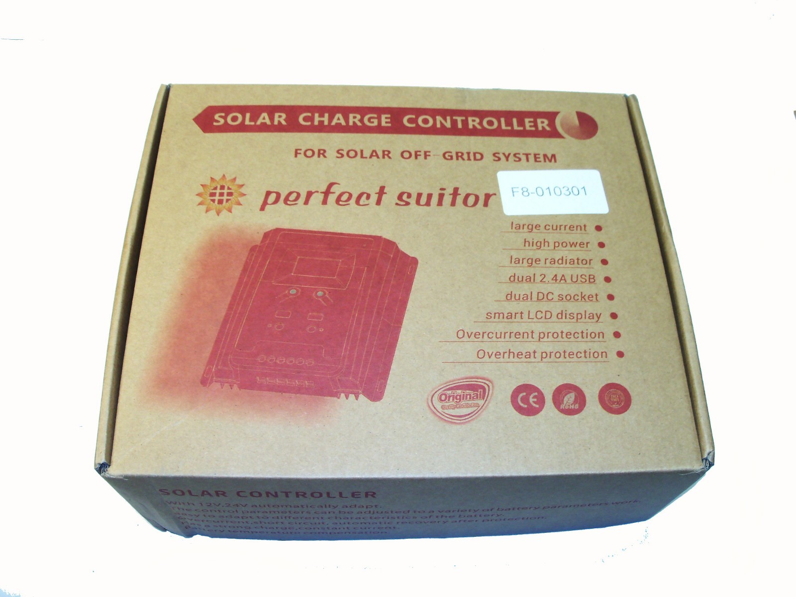 12/24V Solar Charge Controller, 30/50/70A Dual USB , LCD , Solar Panel Batteries