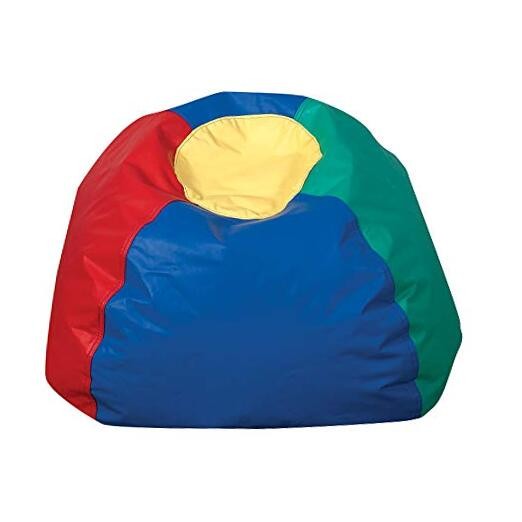 Kids Bean Bag Chairs, Flexible Seating Classroom Furniture, Comfy 26" Rainbow