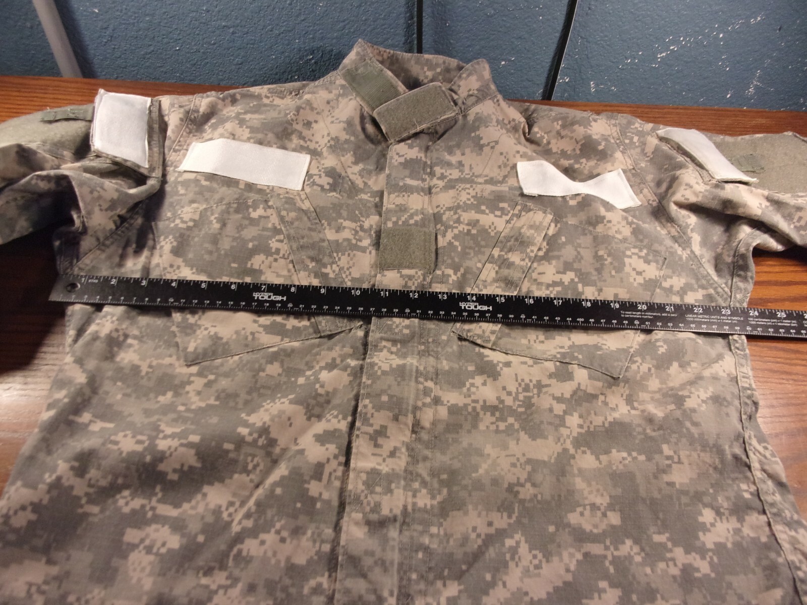 SPECIAL FORCES SELECTION UNIFORM W/ WHITE STUDENT ROSTER TAG ACU JACKET MEDIUM
