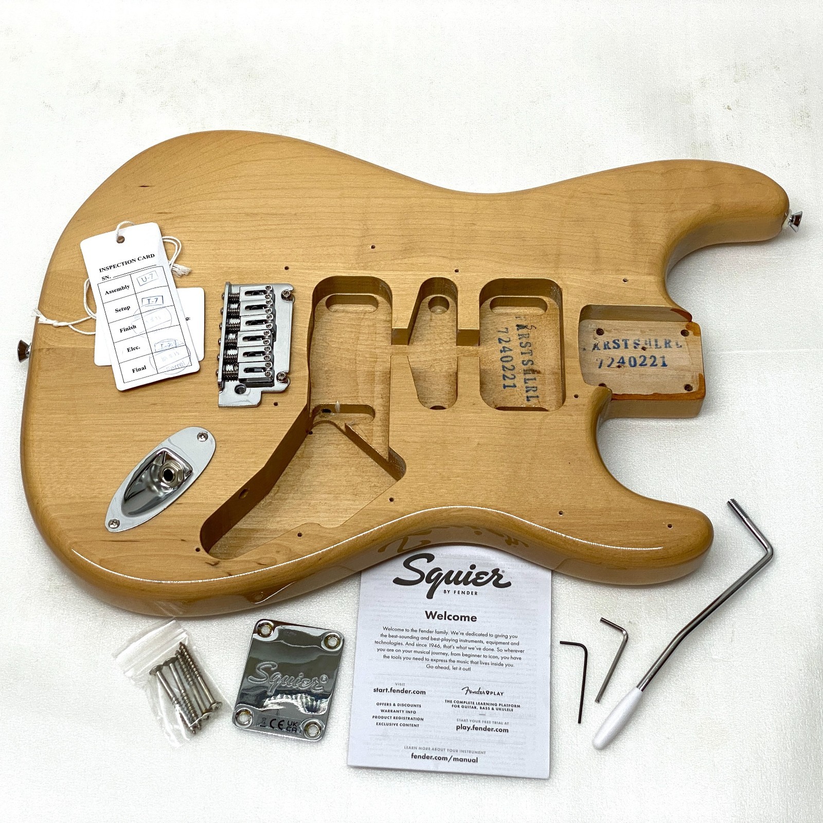 REAL Fender Squier Strat MAPLE Body 2-POINT TREMOLO Electric Guitar HSS HSH SSS