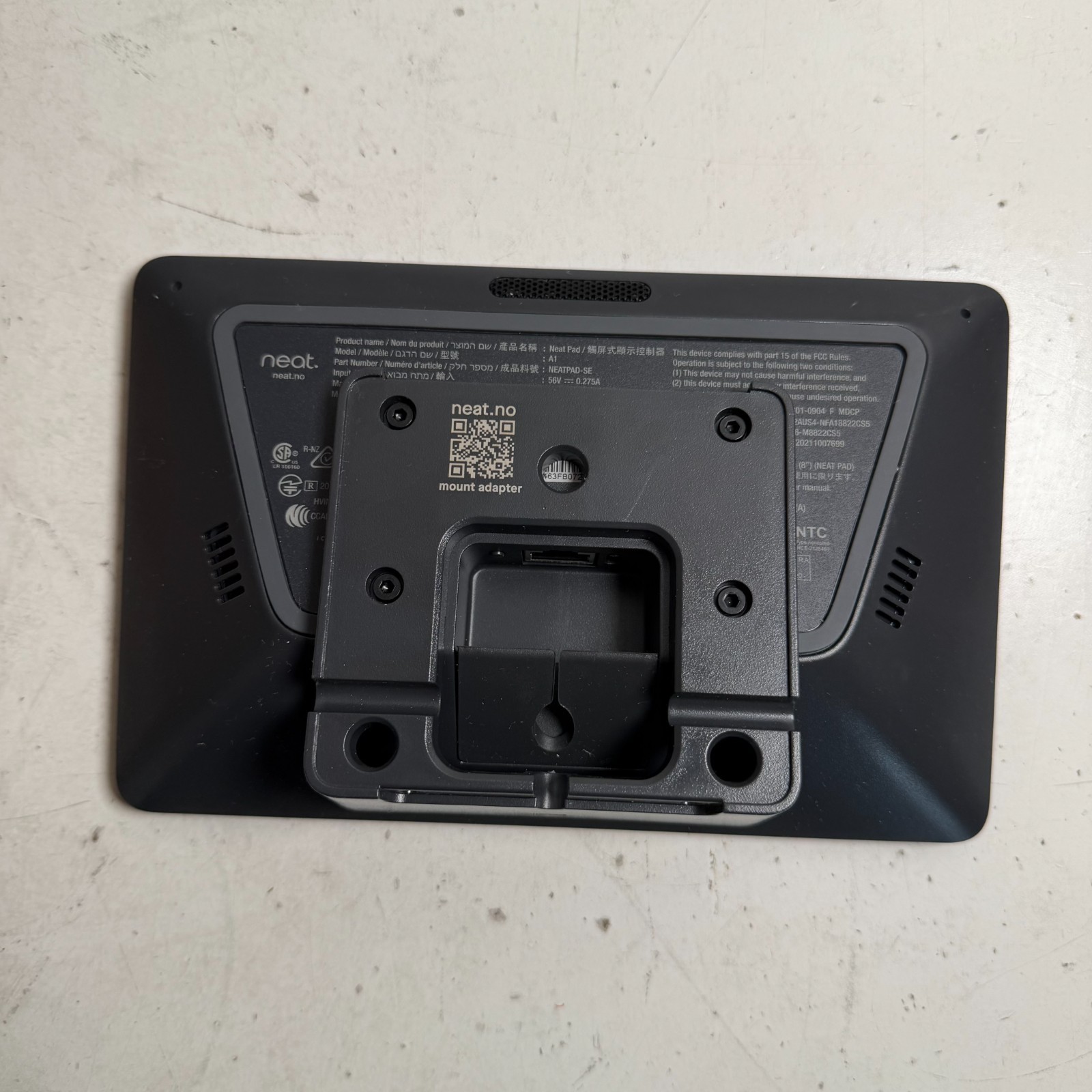 Neat Pad A1 Black 8" Touch Display Video Conferencing Controller Tablet