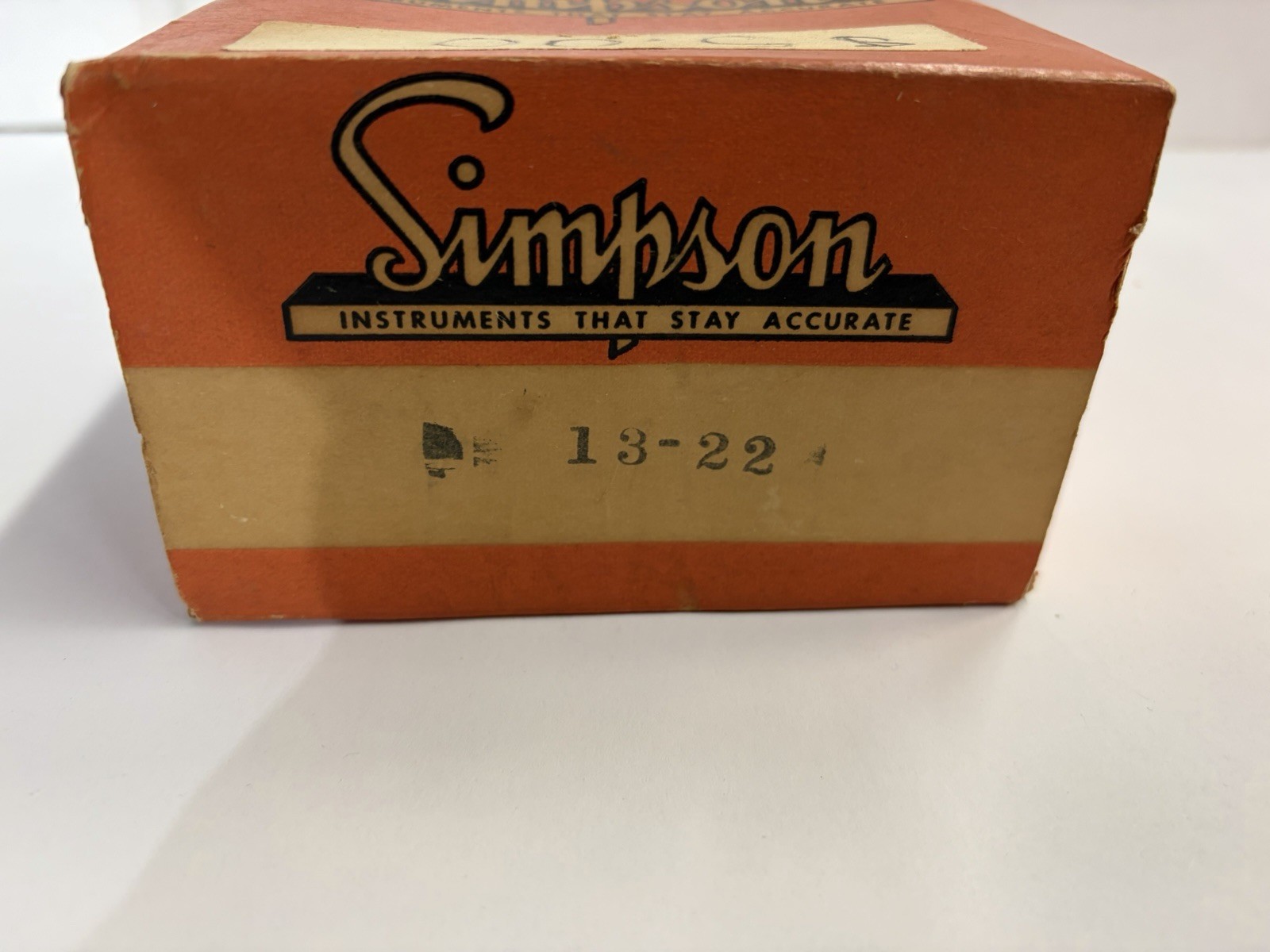 Simpson 13-22 Transistorized Analog Panel Meter NOS Original Box
