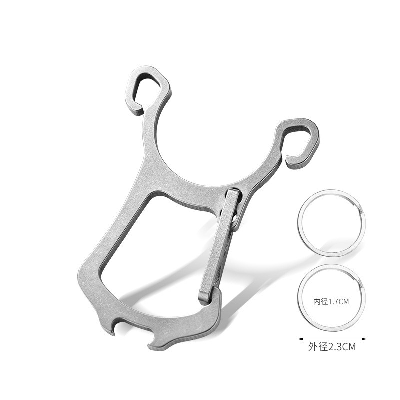 Original Titanium EDC Keychain - CNC Machined, Bottle Opener & Multi-Tool