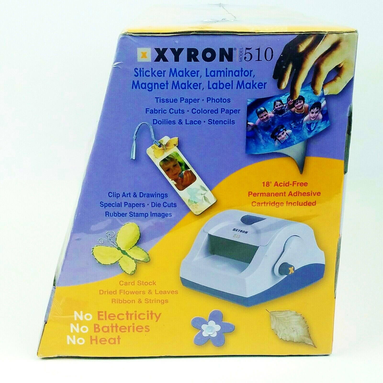 Xyron Model 510 Machine Cartridge Bundle Sticker Maker Lamination Label Magnet