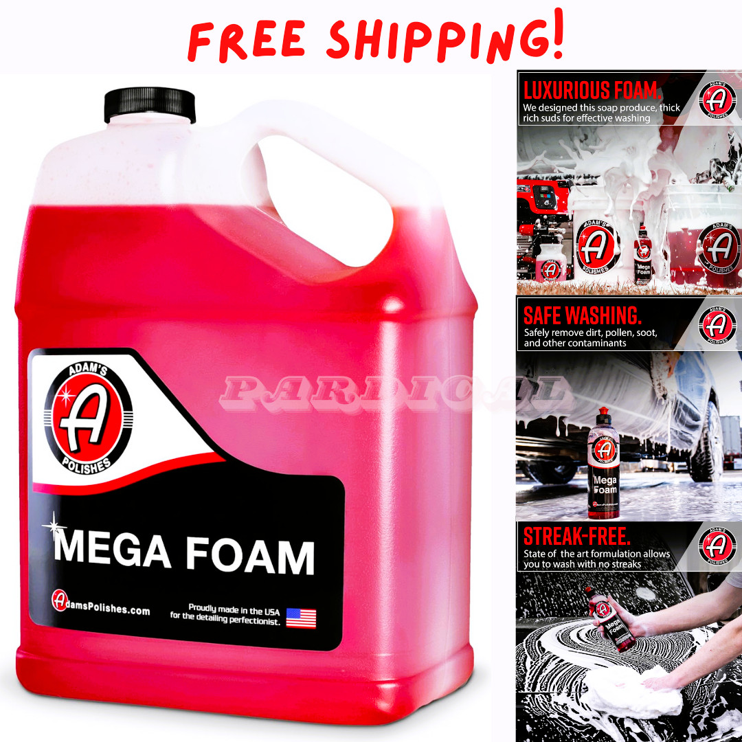 Adam's Polishes Mega Foam Gallon pH Best Car Wash Soap For Foam Cannon 128 Fl Oz