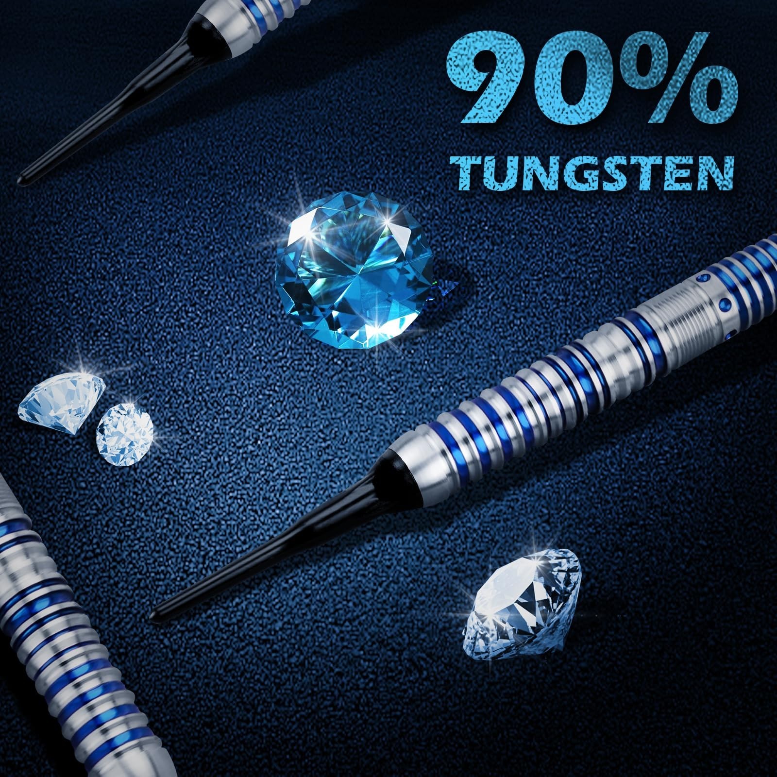 90% Tungsten Soft Tip Darts Set - 18g Professional Darts with Extra Flights
