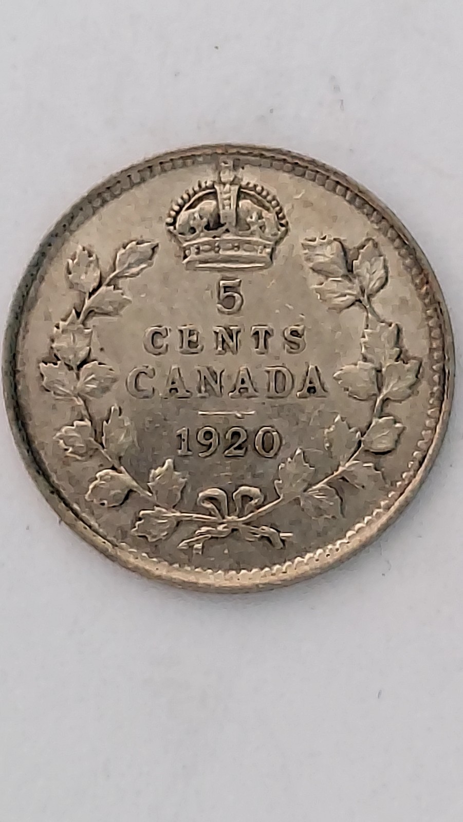 1920 Canada 5 cent Silver, .800 Silver (#2)