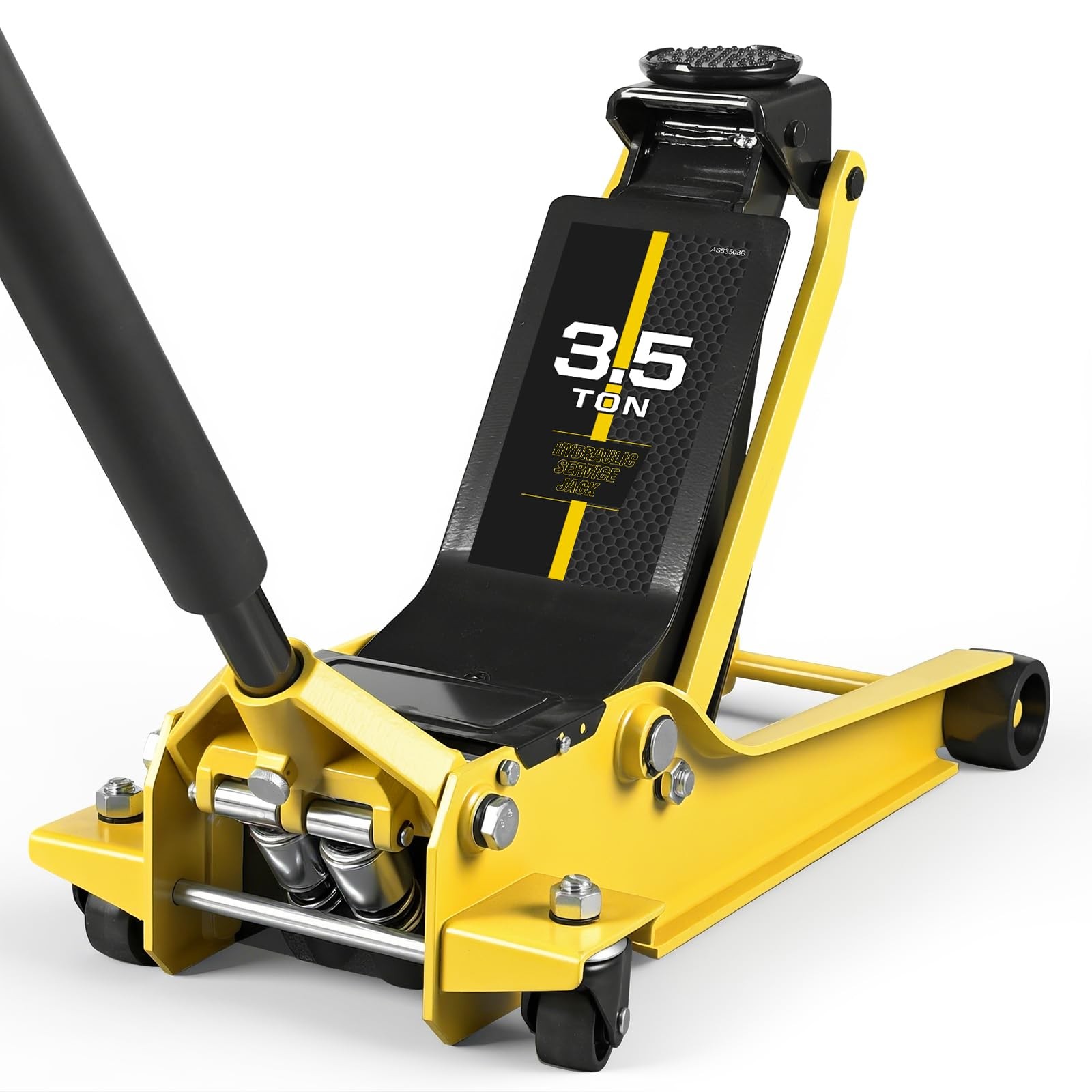 YELLOW JACKET 3.5Ton Hydraulic Floor Jack,Low Profile Jack with Dual Piston Pump