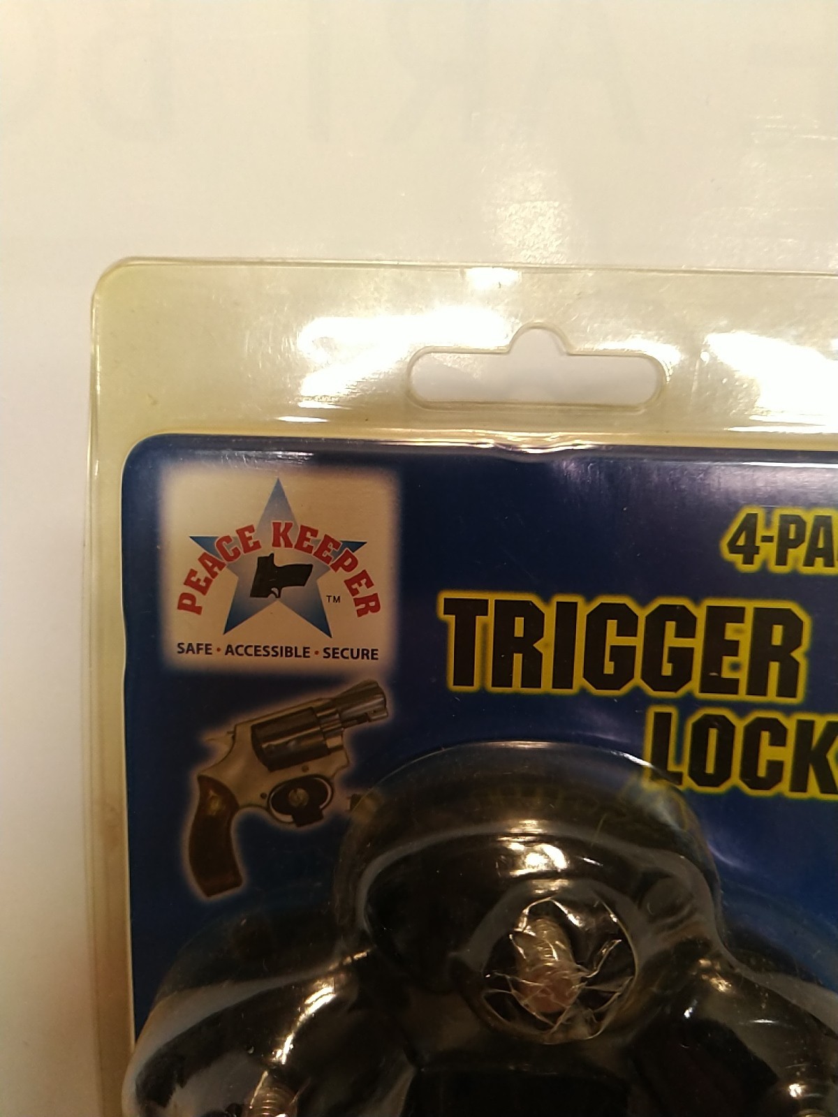 Peace Keeper 4 Pack Trigger Lock Keyed Alike with 2 Keys for Gun Lock Black