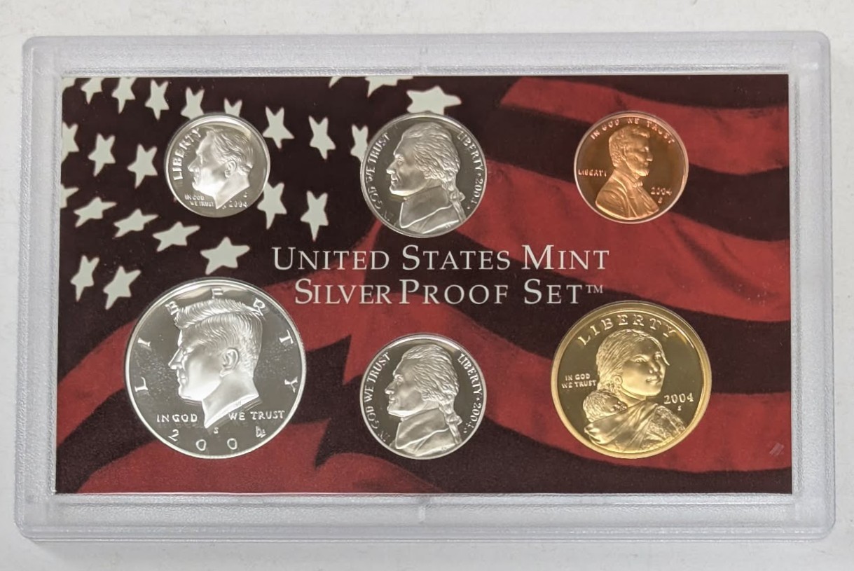 2004 S US Mint Silver Proof Set 11 Coins With OGP & COA