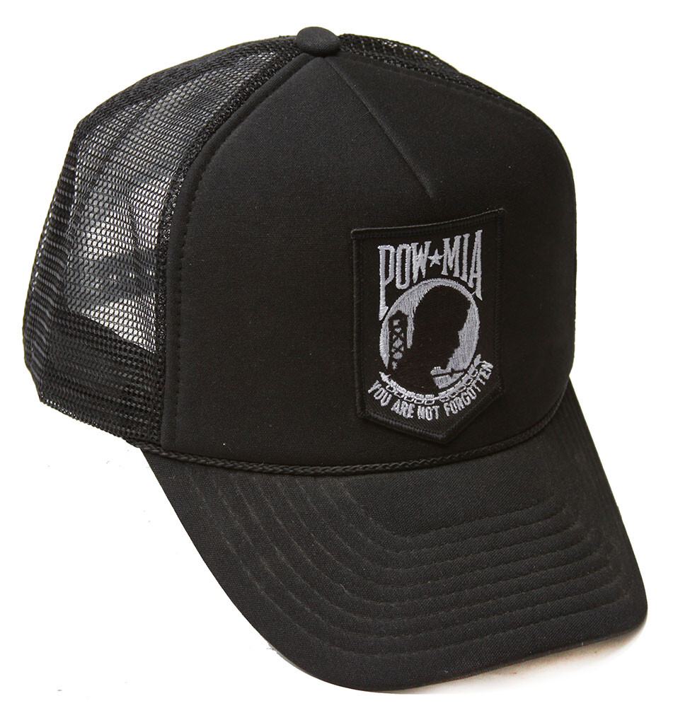 Delux 3D Patch Embroidery Trucker Hat, POW*MIA