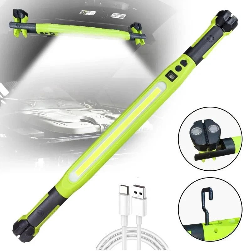Portable Mechanic Magnetic Work Light 3000LM Rechargeable LED Bar Lights w/Hooks