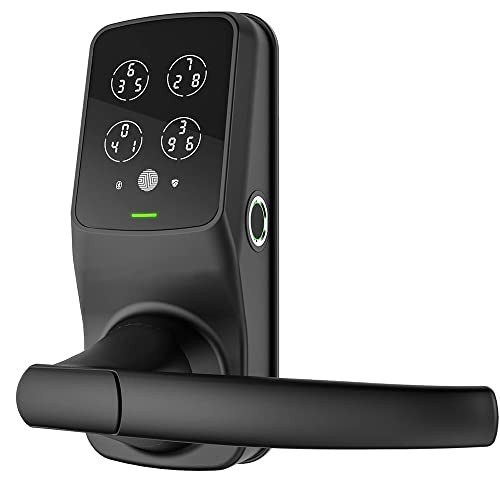 PGD628FMB, Fingerprint Keyless Entry Door Smart Lock, Discrete Matter Black