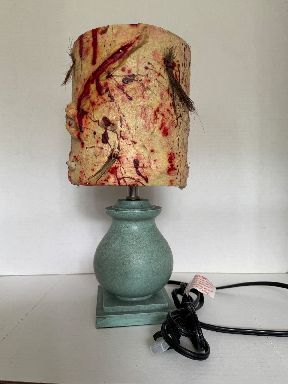 Horror – Flesh & Blood Faux Skin Table Lamp 6x12