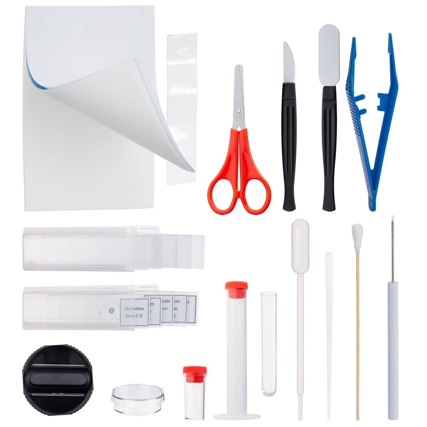 Amscope IQCrew 35-Piece Essential Microscope Accessory Specimen Toolkit