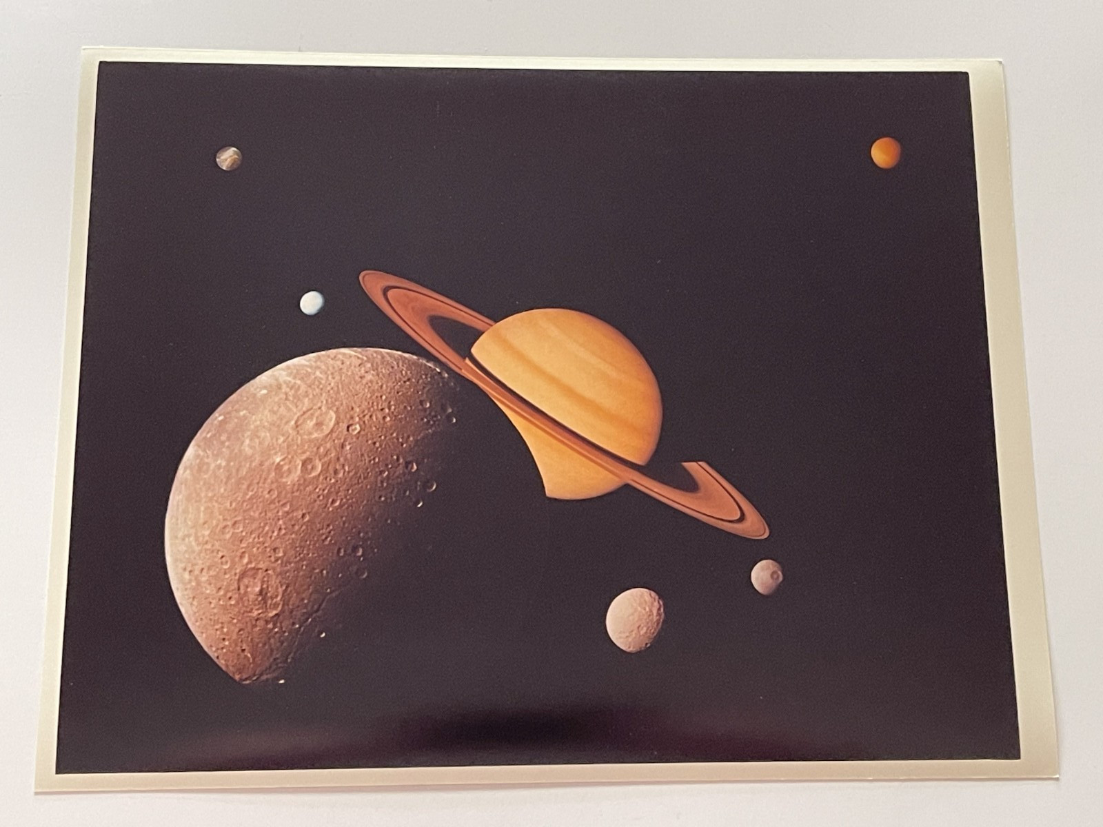 VINTAGE SPACE NASA PHOTO SATURN  VOYAGER  JPL KODAK PAPER