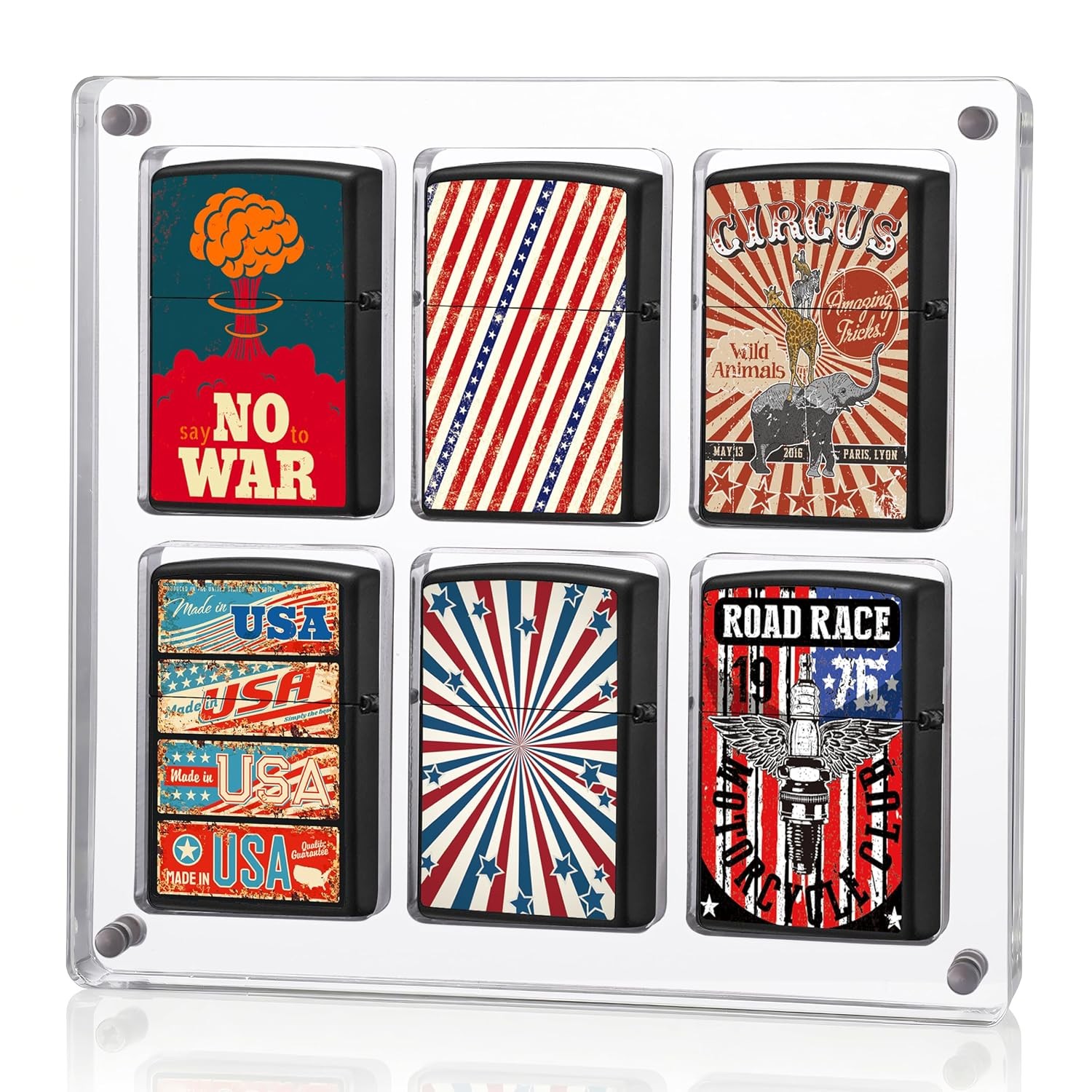 Lighter Case Compatible with Zippo Display Case for Lighter,Magnetic Clear Acryl