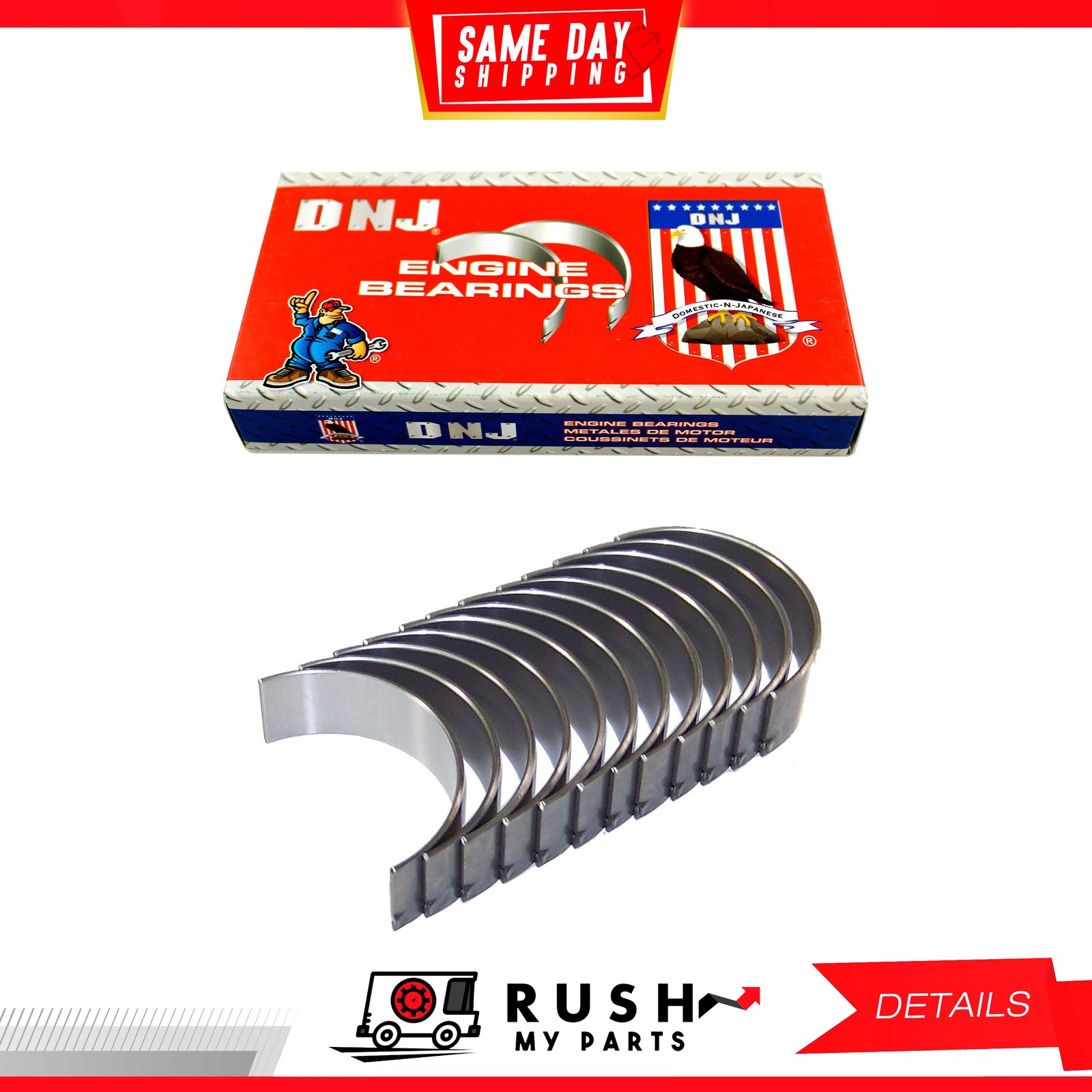 91-08 Rod Bearings Set Std Size For Ford 3.0L V6 OHV 12v Vulcan DNJ RB4137